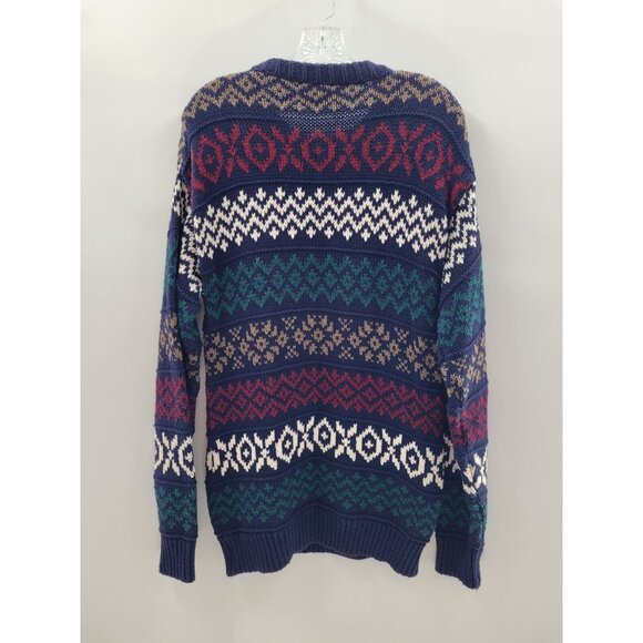 Lord Jeff The Better Sweater Mens Medium Multicolor Cable Knit - Picture 7 of 7